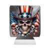 Patriotic Skull Can Cooler Sleeve - Ideal for BBQs and Celebrations - Image 2