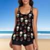 Red Skulls Tankini Two Piece Swimsuits - Image 4